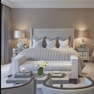 Wonderful things in a bedroom after custom home decorating in Delray Beach